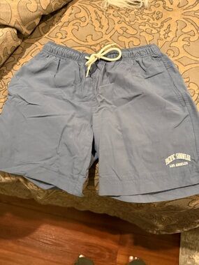 Pacific Sunwear Men’s Slate Blue Swim Trunks with Drawstring